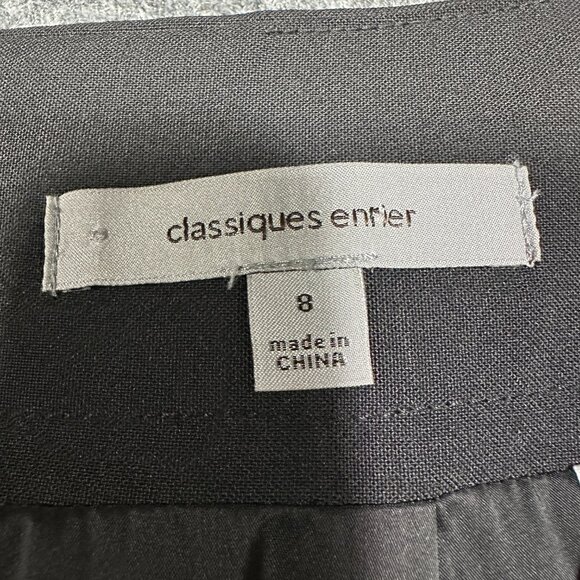 Classiques Entier Skirt Womens 8 Back Wool Stretch Pencil Lined Back Zip Vent - Picture 3 of 6